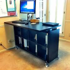 You can find out all about this custom desk on instructables. Home Office Archives Ageekdad