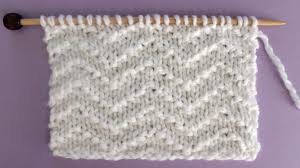 Chevron Seed Stitch Knitting Pattern Studio Knit