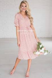 Pink Mini Floral Modest Church Dress Best And Affordable Modest Boutique Cute Modest Dresses And Skirts For Church Modest Dresses Neesees Dresses Dresses