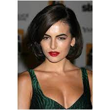 Mid Neck Hair One Length Side Part Tucked Behind Ear Belle Hairstyle Chin Length Hair Short Hair Styles