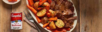 The name rump roast just makes me laugh. Easy Slow Cooker Savory Pot Roast Campbell Soup Company