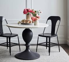 209 Chapman Round Marble Dining Table Pottery Barn In 2020 Marble Pedestal Dining Table Dining Table Marble Round Pedestal Dining