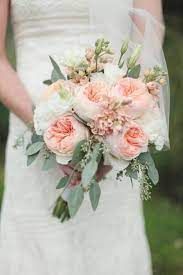 All rose wedding bouquets are tied together with satin ribbons with long tails. Garden Rose Bridal Bouquet Off 74 Buy