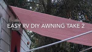 Easy Diy Rv Awning For Cheap Youtube Diy Awning Diy Rv Rv Awning Ideas