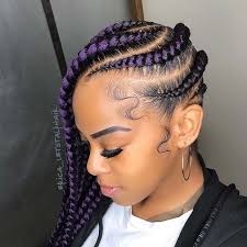 Black And Purple Braids 61 Best Lemonade Inspired Braids Stayglam Lemonade Braids Hairstyles Girls Hairstyles Braids Side Braid Hairstyles