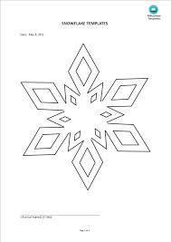 All of my snowflakes templates, large and small, print out on a full sheet of 8.5' x 11 paper. Snowflake Template Templates At Allbusinesstemplates Com
