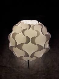 Ikea White Plastic Puzzle Table Lamp Soft Light Modern Lighting Fillsta Euc Used Ikea Modern Table Lamp Lamp Soft Lighting