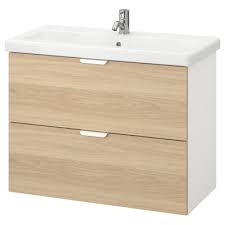Meubles lavabos lavabo de salle de bain blanc à simple vasque avec robinet mitigeur en métal argenté. Meuble Sous Lavabo Pas Cher Vasques Salle De Bain Ikea