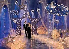 We carry all the garland, confetti, balloons, columns, curtains, and backdrops you could possibly need for this special night. A Star Themed Prom For Memories To Last Forever Starry Night Prom Prom Themes Prom Decor