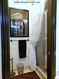 Ruffled Curtain Over Glass Shower Door Redhead Can Decorate Glass Shower Doors Shower Sliding Glass Door Glass Shower