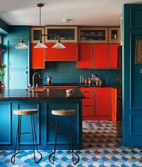 Show And Teal How An Artist Filled Her London Flat With Colour Kitchen Design Small Interior Design Kitchen Colorful Kitchen Decor