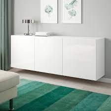 Meuble bas vitre rpc buffet bas blanc laque rpclefilm. Besta Combinaison Rangement Murale Blanc Selsviken Brillant Blanc 180x42x64 Cm Ikea