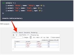 Javascript Console Table Logging Debugging Output Alvinalexander Com