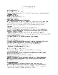 Check spelling or type a new query. Fillable Online Sas Unibuc Cv Limba Englez Facultatea De Sociologie Si Asistenta Sociala Sas Unibuc Fax Email Print Pdffiller