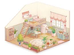 Isometric Anime Room Isometric Art Home Art Anime Scenery