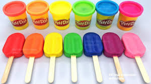 Learn Colors Play Doh Popsicle Ice Cream Peppa Pig Elmo Paw Patrol Princ Learning Colors Play Doh Toy Collection