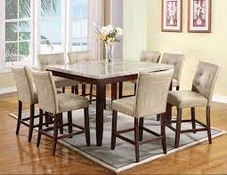 Furniture of america gizelle 5 piece counter height table set. Britney White Marble Top Counter Height Dining Table