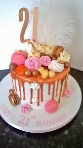 21st Rose Gold 21 Birthday Cake My Customer Asked For Rose Gold Drips On A White Background Absolutely Gorgeous Colour 21st Birthday Cake For Girls 21st Birthday Cakes Cake Creations