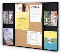 What's more, they're made using components that can be easily disassembled so if you need to move your shelter, you can do so with ease. Wall Mounted Bulletin Board W Literature Pockets 4 8 5 W Cork Backer Black Cork Board Bulletin Boards Office Bulletin Boards