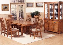 The dining room table is made from a lovely dark solid oak and the chairs are a cream material with the odd mark left over from fun happy evenings with stunning 4 seater dining room table, 4 chairs and a side table. Mission Oak Finish Casual Dining Room Table W Options