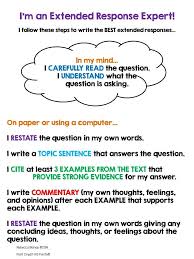 Extended Response Anchor Chart And Template For Writing Quality Extended Responses To Questions Extended Response Writing Writing Response Extended Response