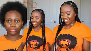 Many braided styles are easy enough for everyday wear, and they keep hair in place much longer than other. Jumbo Tribal Braids Pop Smoke Inspired On Short 4c Natural Hair Diy Tutorial Protective Style Youtube