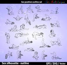 Sex Silhouette Outline / Vector Sex Position Line Art / Sex - Etsy