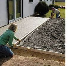 Home Dzine How To Lay A Diy Concrete Patio Diy Concrete Patio Concrete Patio Diy Patio