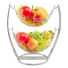 What kind of wire is best for fruit baskets? Suanwonwo Fruit Bowl 2 Tier Detachable Metal Fruit Basket Creative Countertop Baskets For Living Room Kitch Tiered Fruit Basket Fruit Basket Wire Fruit Basket