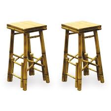 New Buffalo Corporation Bfobabbs2 Bamboo Tiki Bar Stool Set Walmart Com Outdoor Bar Furniture Bar Stools Bamboo Bar