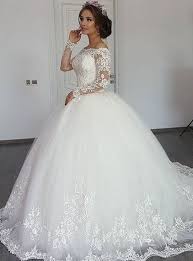 Der ultimative guide für eure hochzeitskleider. Elegante Weisse Brautkleider Mit Armel Prinzessin Hochzeitskleider Spitze Gunstig Brautkleider Mit Armel Brautkleider Brautkleider Abiballkleider Abendkleider