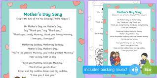 Song lyrics about mothers are a great way to capture your feelings and emotions that you can't seem to put into words. Kindergarten Mother S Day Songs Teacher Made