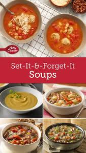 Set It And Forget It Soups Slow Cooker Soup Healthy Snacks Recipes Crockpot Recipes Easy