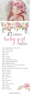 25 Unique Baby Girl Names And Meanings List Forkidsandmoms Com Girl Names With Meaning Baby Girl Names Baby Names
