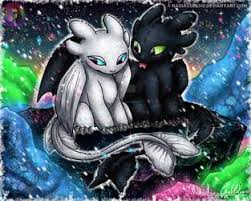 Httyd 3 Light Fury X Night Fury By Nadiacoelho Night Fury Cute Dragons Dragon Pictures
