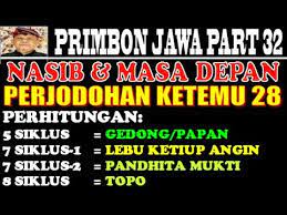 Hitungan weton jawa ada banyak versi hitungan weton dalam kultur jawa, dan rumus hitungan dibawah ini yang biasanya paling banyak diterapkan pati/ mati, petaka : Nasib Masa Depan Rumah Tangga Neptu Weton Ketemu 28 Pakai 4 Metode Perhitungan Primbon Jawa Ks Youtube