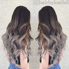 Dark Brunette With Silver Ends By Hairbykacie1 Thanks For Tagging Modernsalon Kacie Balayage Haircolor Ombre Baylage Hair Hair Styles Trendy Hair Color