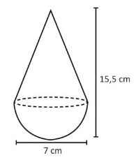 Bila kerucut ini diisi dengan air sampai penuh, kemudian dituangkan ke dalam setengah bola, maka setengah bola dapat menampung tepat volume kerucut. Contoh Soal Bangun Ruang Gabungan