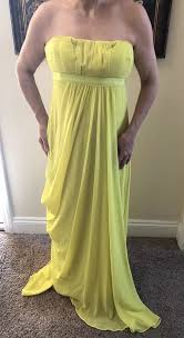 Bcbg Max Azria Womens Yellow Citron Maxi Evening Dress Gown Size 0 New Nwt Ebay Maxi Dress Evening Strapless Dress Formal Dresses
