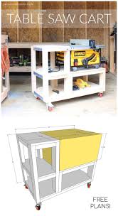 Diy Table Saw Cart Free Plans Jaime Costiglio In 2020 Diy Table Saw Table Saw Workbench Build A Table