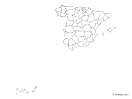 Download fully editable outline map of spain. Vector Maps Of Spain Free Vector Maps