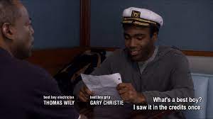 He holds the banana over his eyes and says banana levar burton mimicking burton's character geordi laforge's visor from star trek the next generation. Troy Being Meta While Being On The Boat With Levar Burton S05e05 Community