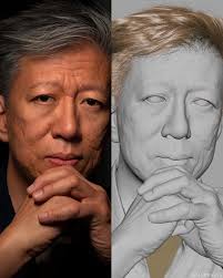 My latest 3D portrait of Simon Lee @spiderzero An industry legend in  creature and character design. Created with #maya #mudbox #vray #noscan  #noai #portrait #digital #3d #digitalportrait #3dart #digitalhuman #cgdouble