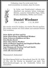 Traueranzeigen von Daniel Wiedmer