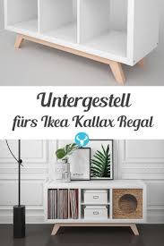 Kallax Regal Untergestell Aus Holz Schrage Fusse Kallax Regal Ikea Kallax Regal Ikea Hack Wohnzimmer
