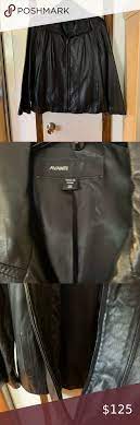 Avanti Women S Black Leather Jacket Size 3x Vegan Leather Jacket Black Leather Coat Vintage Suede Jacket