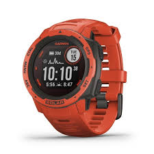 Garmin Instinct Solar Flame Red Rugged Gps Smartwatch With Solar Charging Target