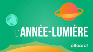 L Annee Lumiere Sciences Alloprof Youtube