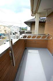 バルコニーは第2のリビング 工藤工務店の施工写真集 ベランダ 物干し ハウスデザイン 物干し台 屋外