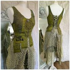 Boho Dress Olive Green Vintage Inspired Dress Green Etsy Vintage Inspired Dresses Boho Dress Woodlands Dress